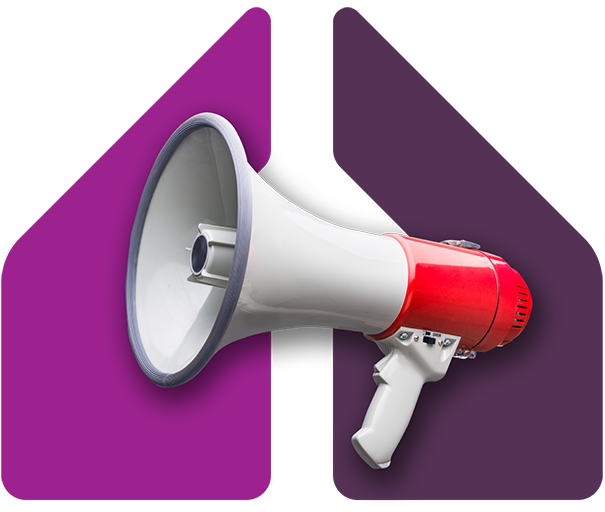 Image showing a megaphone in a pair of speech marks